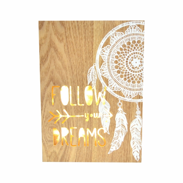 Quadrinho Iluminado Follow Your Dreams